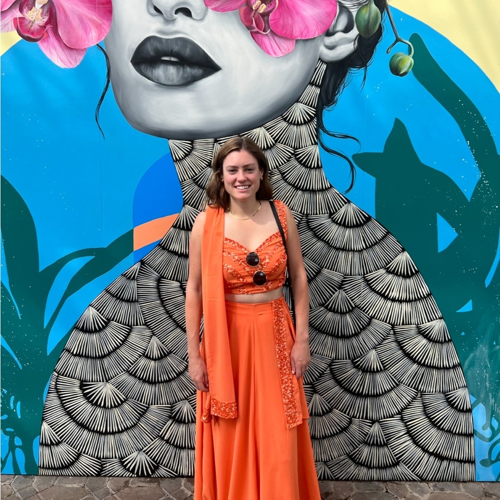 Orange lengha from ASOS